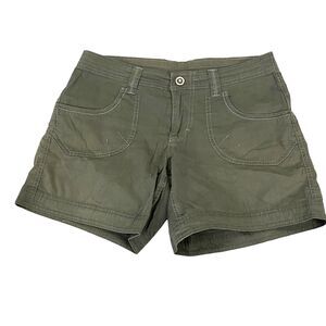 Kuhl Kontra Shorts Women's Size 6 Sage Button Flap Pockets Hiking Shorts